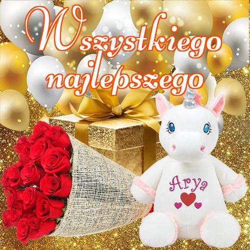Urodziny! Wszystkiego najlepszego!! balony, pluszowa zabawka urodzinowa, Zabawka, zabawki, Kartka Wszystkiego Najlepszego, Wszystkiego najlepszego, Kartki urodzinowe, pluszowy miś!