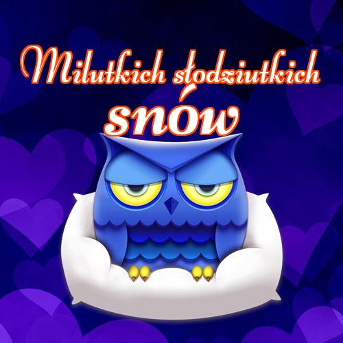 Milutkich słodziutkich snów!! sowy, słodka sowa, pocztówka, Obraz, życzę słodkich snów, życzę dobrej nocy, sowa!