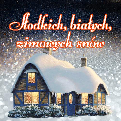 Słodkich, białych, zimowych snów!! zimowa noc, słodkie śnieżne sny, dobranoc, Śnieg, słodkie zimowe sny, zima!