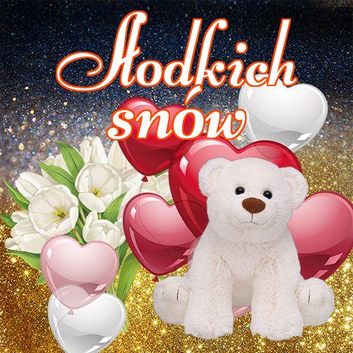 Słodkich snów!! Miś, Cubs, Słodkie sny, Miś, Dobranoc!