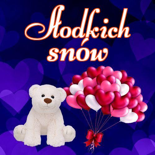 Słodkich snów!! Śliczny obrazek, piękny obrazek, dobranoc, słodkiego misia, słodkich snów, mojego małego misia, życzę miłych snów!