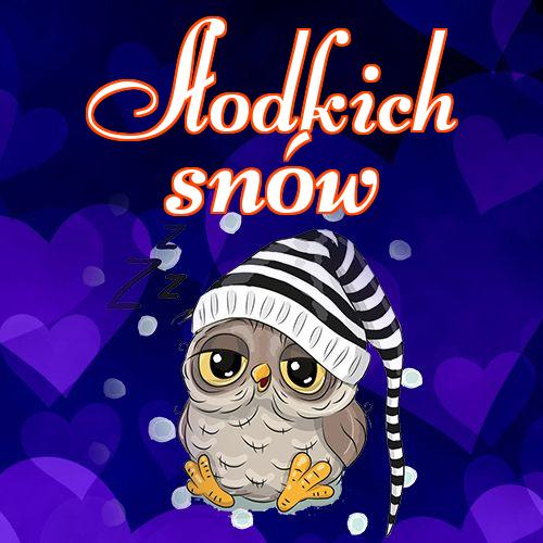 Słodkich snów!! życzę dobrej nocy, życzę słodkich snów, sowa, pocztówka, słodka sowa, Obraz, sowy!