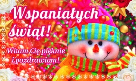 Wspaniałych świąt ekartka