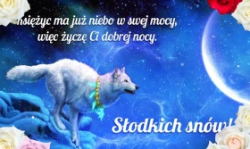 Słodkich snów. Kartka na Dobranoc.
