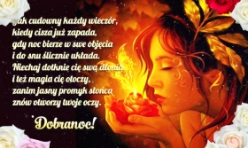 Kartka dla Ciebie. Dobranoc. Słodkich snów!