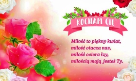 Miłość to piękny kwiat.