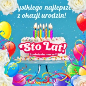 Wszystkiego najlepszego – Kartka 100 Lat.