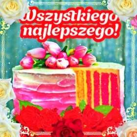 Kolorowy urodzinowy torcik