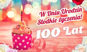Karteczka na Urodziny Sto Lat!