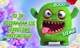 Siema! to Ja! Kartka z pozdrowieniami.