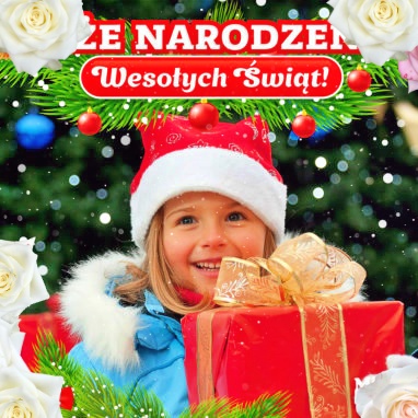 Kartka życzenia na Boże Narodzenie.!