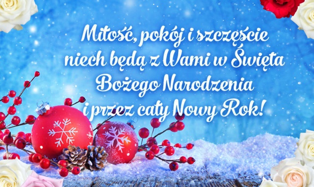 Kartka świąteczna na Boże Narodzenie i Nowy Rok.!