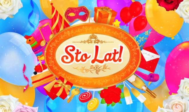 Kolorowa kartka urodzinowa – Sto Lat!!